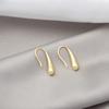 Cold Feng Shui Drop Gold Design Stud Earrings, Exquisite And Small Hong Kong Style Earrings