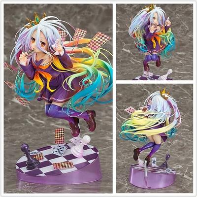 Anime NO GAME NO LIFE GAME LIFE White 3 Generation Poker 1/8 Scale PVC Figure Collectible Figurines Model Toy Gift