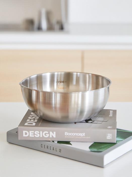 Возрождается. Мерная миска для смешивания из нержавеющей стали J 304 (Маленький) Stainless steel mixing bowl (small)