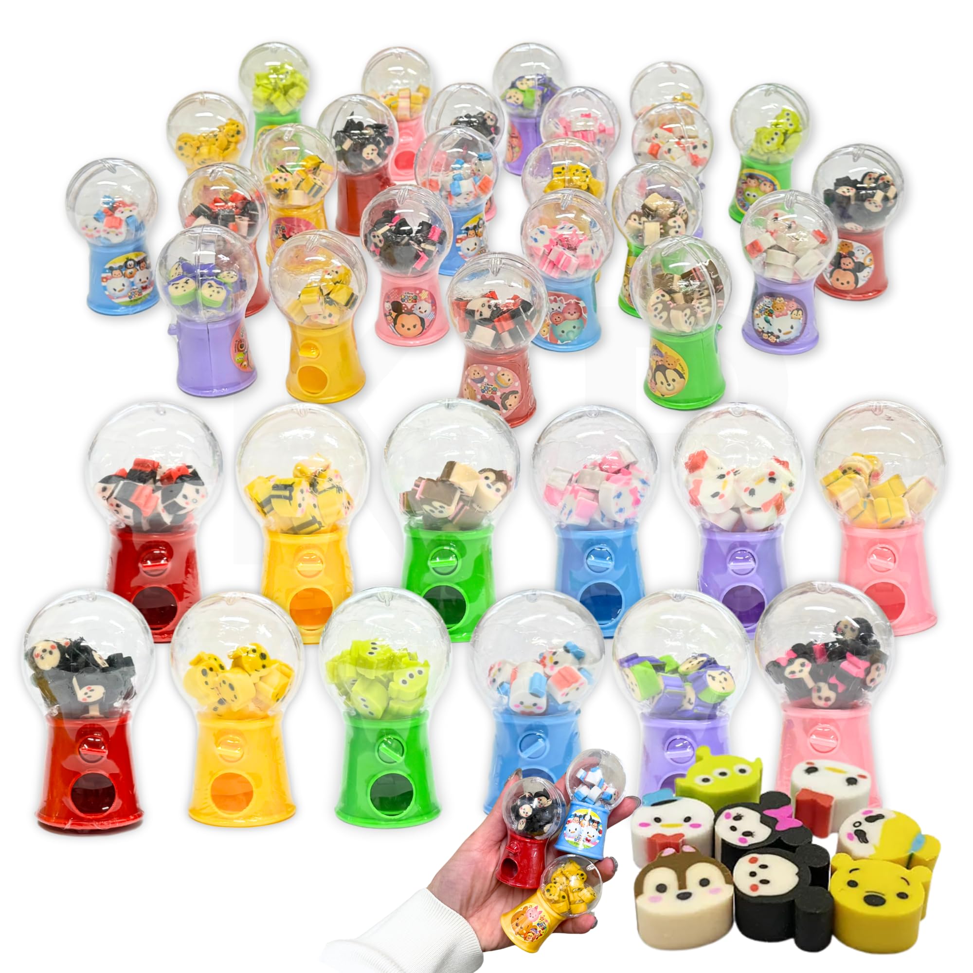 

[Great Festival Supplies] Disney Tsum Tsum Eraser Set of 24, Prize Toys, Character [Festivals, Events, Kids Parties, Street Stalls, Fairs] Cute Toys