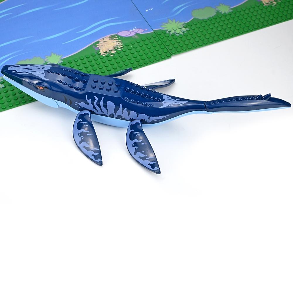 Büyük Mosasaurus Figürleri Hayvanlar Yapı Taşları Aksiyon Dinozor Dünyası Kendin Yap Montaj Deniz Canavarı Eğitici Çocuk Oyuncak Tuğlalar