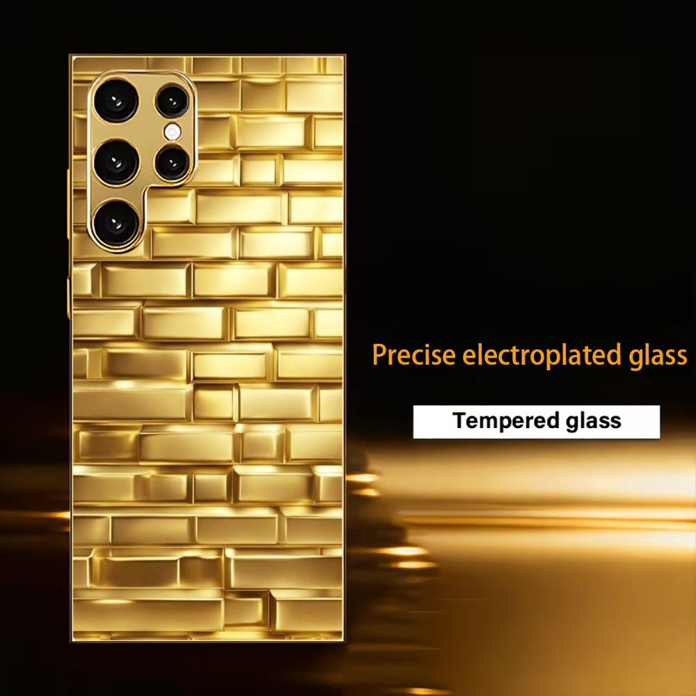 Modna Atmosfera Prostota Wysokiej Jakości Galwanizowana Szklana Kabura na Telefon dla Samsung Galaxy S26 S25 S24 S23 S22 S21 FE, Ultra, Plus