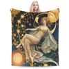 Language of Flowers Alphonse Mucha   Plush Blanket Students  Flannel Throw Blanket For Outdoor Soft Custom DIY Quality Bedspread