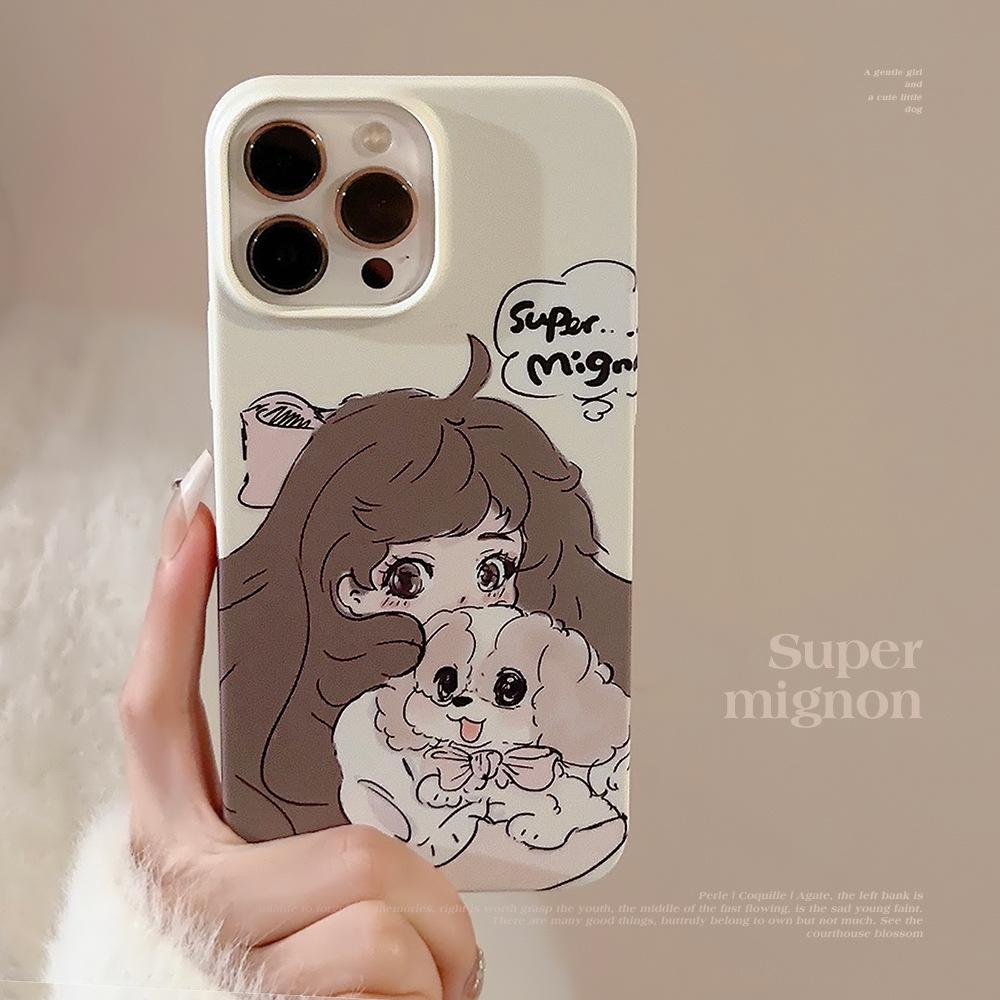 

Милый дуэт для девочек 14promax Apple 16 Подходит для чехла для мобильного телефона IPhone 13 11 Мультяшный 12 Пленка 15 12pro