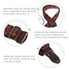 Vintage Flowers Embroidered Guitar Strap Leather Head Electric Guitar Belt  Music Hobby