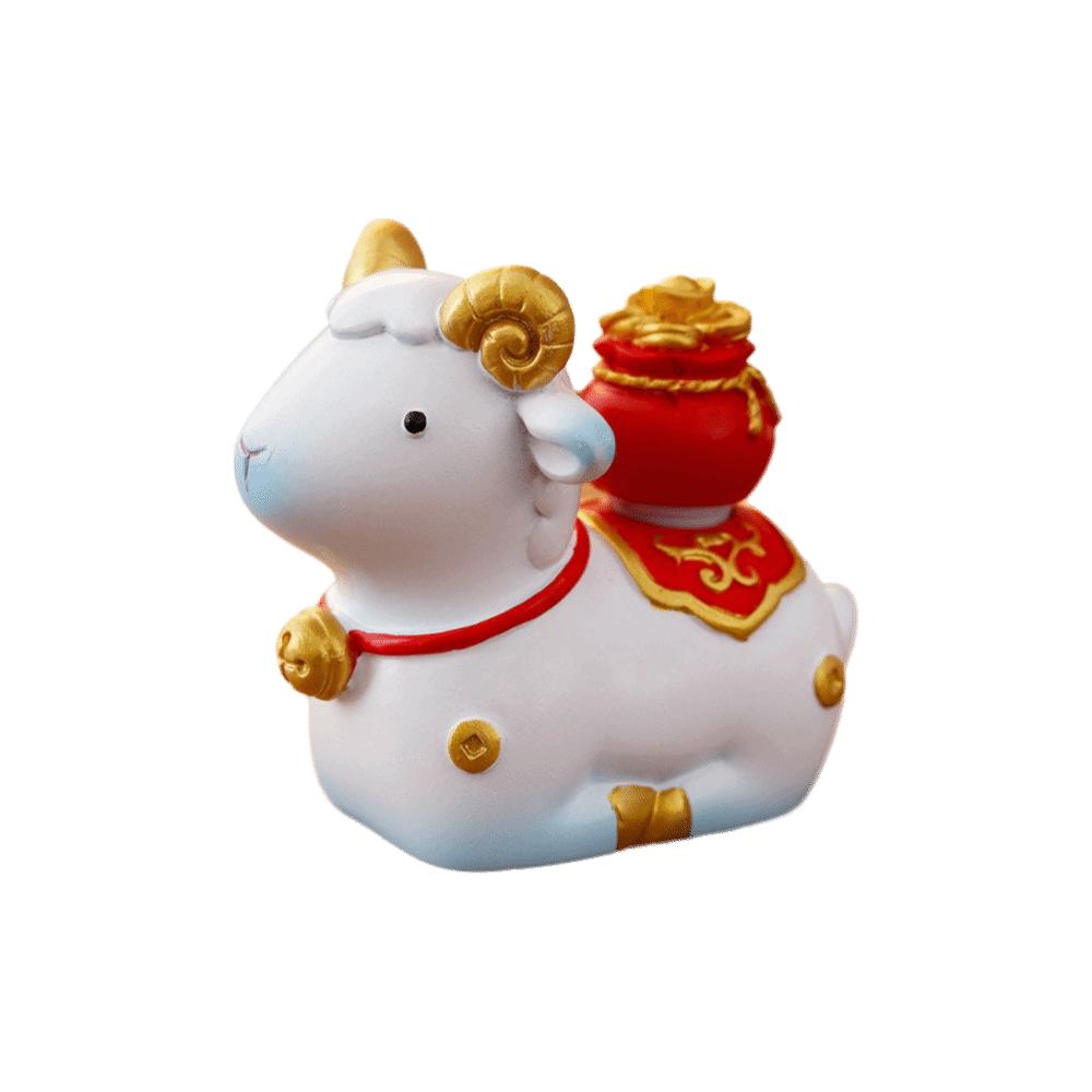 Year of the Sheep Zodiac Sheep Mascot Cute Creative Table Decor Festival Desktop Figurine Tabletop