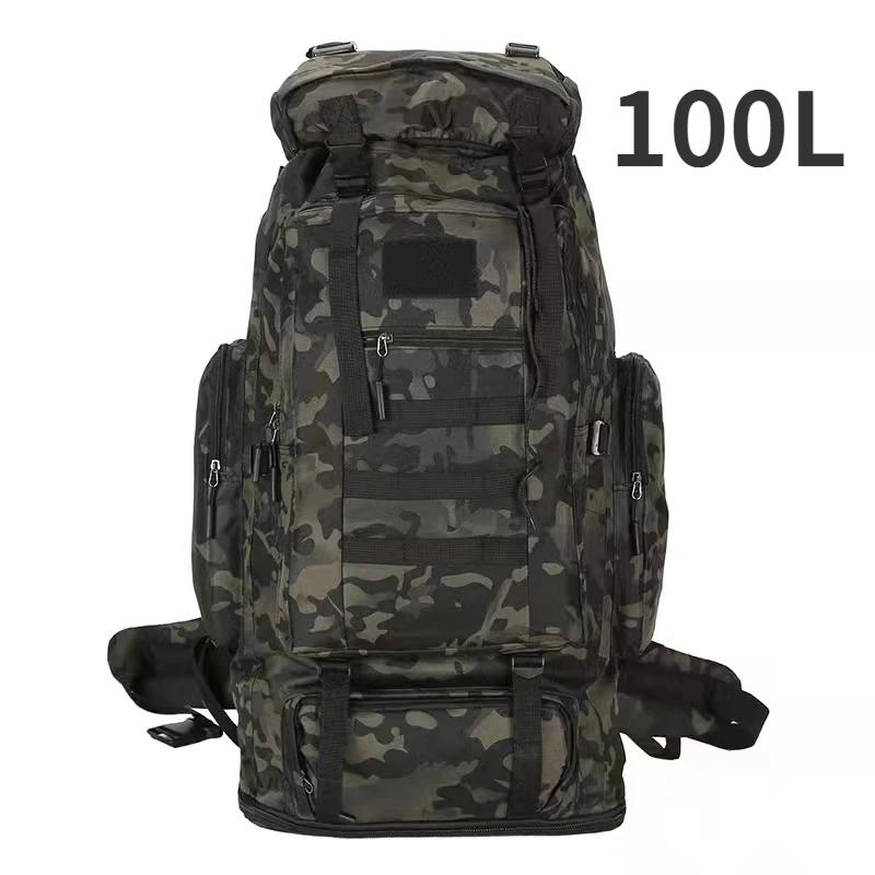80L/100L Mountaineering Bag Climb Bag Tactical Backpacks Large Backpack Outdoors Hiking Camping Travel Bags