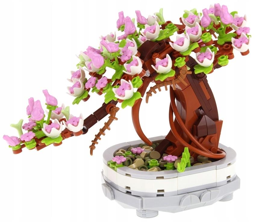 Klocki konstrukcyjne flowers drzewko bonsai kwiaty - zestaw 462 elementy