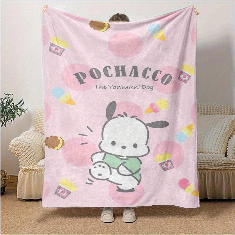 

1pc, Sanrio Pochacco: The Yorimichi Dog, Cozy Home Decor Blanket. Perfect as a Gift, Sofa Throw, or Outdoor Blanket. Soft Flannel Cover for Bedroom, L 130x150cm