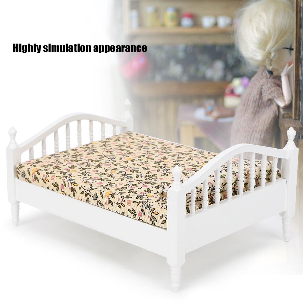 1/12 Dollhouse Miniature Supermarket Shelves Wooden Mini Model Set AccessoryBed