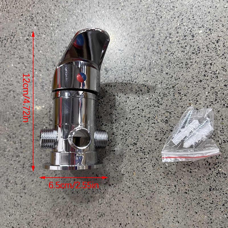 Solar-Warmwasserbereiter Mischventil Heiß Kalt Wasserhahn Mischventil Griff Schalter 3-Wege Badezimmer Wasserhahn Ventil Duschverteiler Anschluss