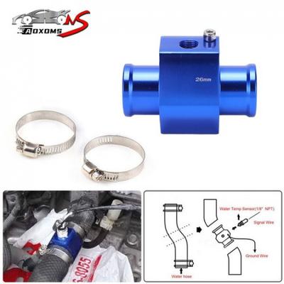 26mm Water Temp Temperature Joint Pipe Sensor Gauge Radiator Hose Adapter 1/8NPT