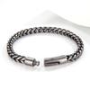 Pulseira de moda nicho pulseira de aço titânio retrô com fivela de mola joia masculina presente