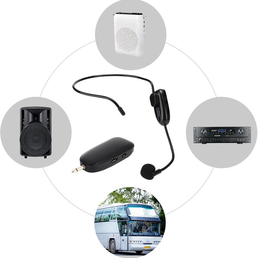 Profesionální bezdrátový mikrofon UHF pro náhlavní soupravu s mikrofonem pro zesilovač hlasu a počítač