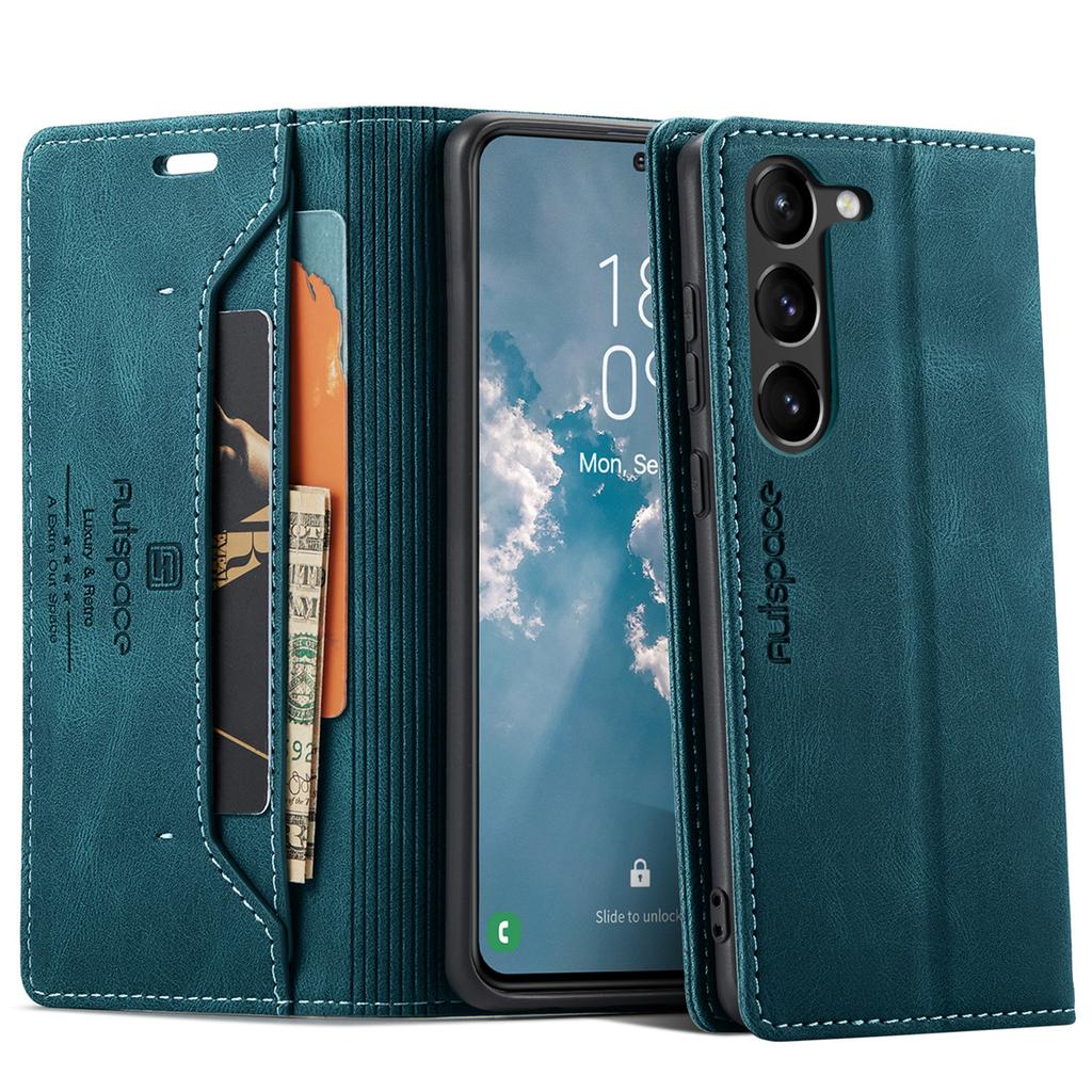 Premium Vintage Leather Wallet Case for Samsung Galaxy S23+ / S23 Plus- Flip Cover with Card Slots, Shockproof Retro Style (4 Colors)