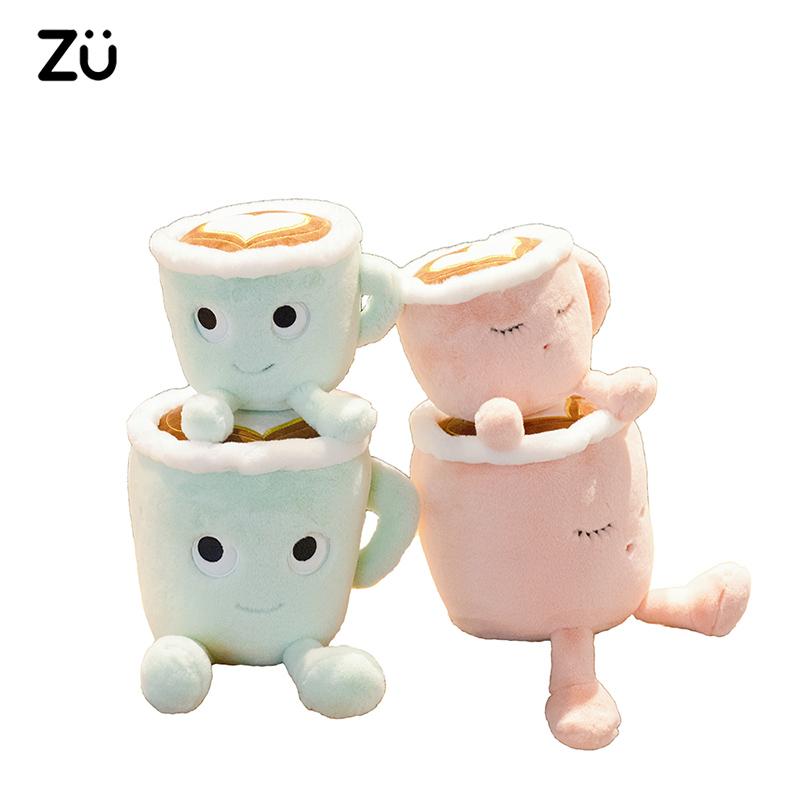 Zu 2030Cm Latte Art Coffee Cup Plush Toy Cute Home Kitchen Decor Matcha Flavor Drink Tea Soft Dolls