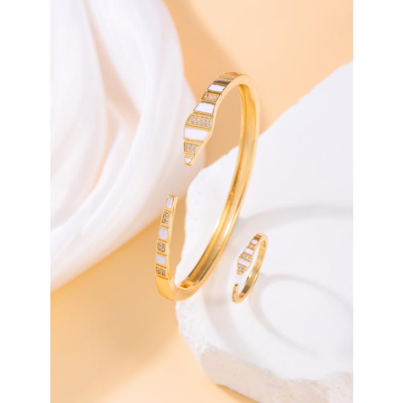 Full Set Zircon Bracelet for Women's Light Luxury Temperament Round Bracelet
