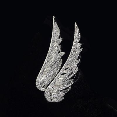 Angel Wings Exquisite Elegance Women'S Feather Brooch Temperament Versatile Accessories Suit Coat Pin Button Corsage
