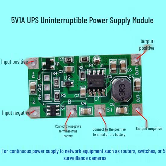 5V UPS Lithium Battery Charge & Discharge Module for Routers & Network Equipment Monitoring