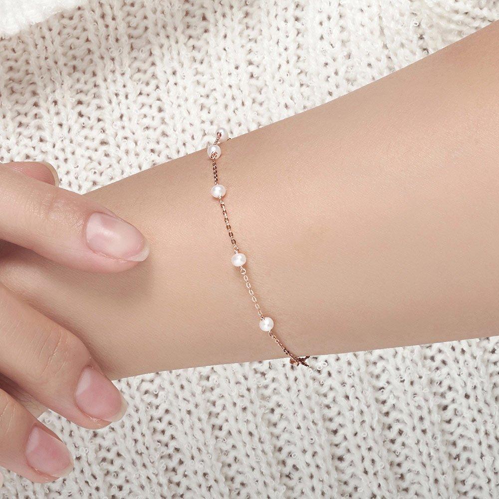 14K Gold Bracelet Chain TL2 Pearl