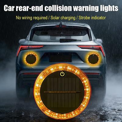 Solar Wireless Warning Light Touch Control Amber Flashing Lamp Magnetic Car Roof Strobe Light Waterproof Safety Beacon Led