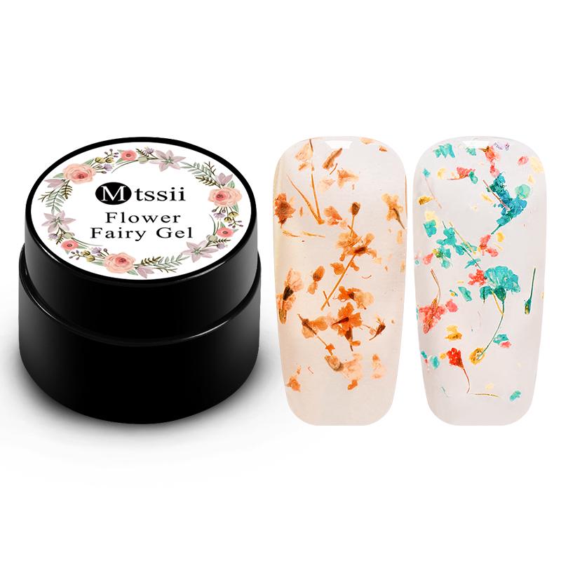 Mtssii Floral Uv Gel Varnish Lucky Gel Paint Dried Flowers 3D DIY Desgin Natural Fairy Nail Polish