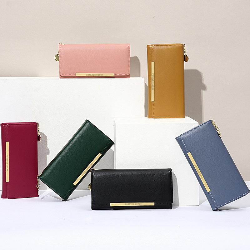 Women Wallets Double-Layer Zipper Long Wallet - Clutch Purse, Coin Pouch & Card Holder