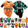 Demon Slayer Cosplay Kostüm Baby Kleidung Kinder Cartoon Anime Strampler Junge Mädchen Chrismats Halloween Baby Cosplay Colthes Säugling Baby Overall Overalls