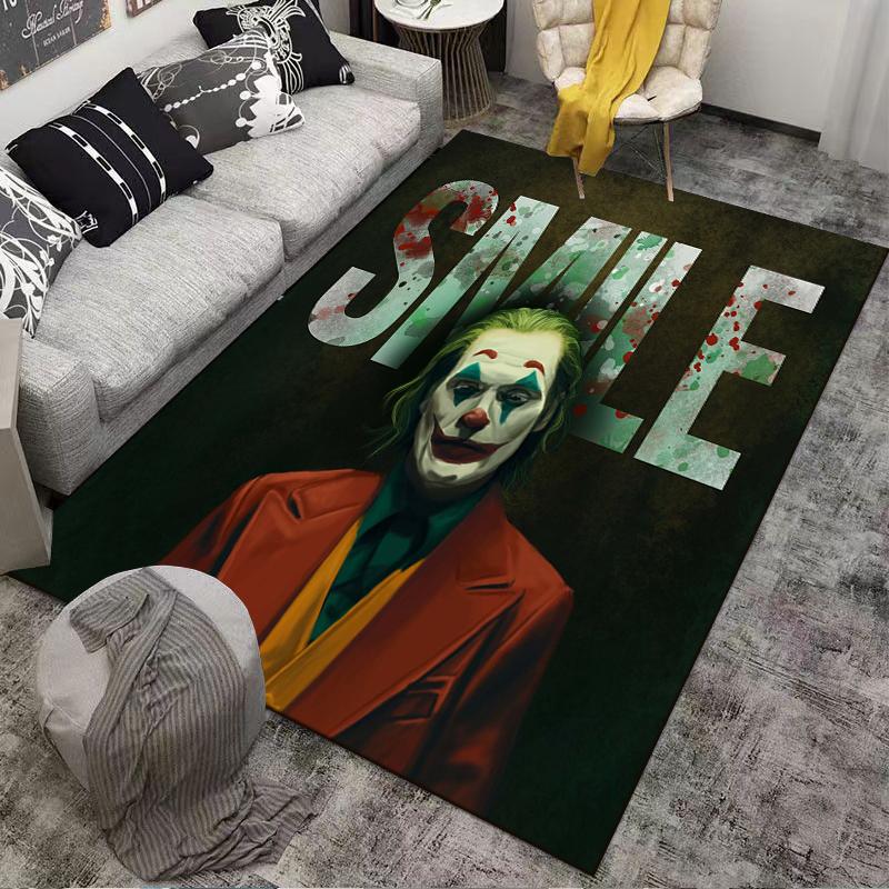 Vintage Style Smile Rug In Dark Background Suitable for Use As an Anti-slip Game Mat for Living Room and Bedroom Sofas