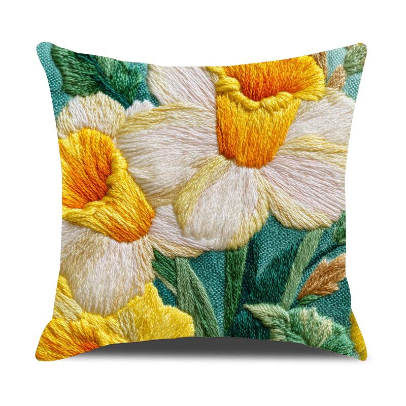Sunflower Pillowcase Art Series Summer Sofa Pillowcase Bedroom Decoration Bedside Sunflower Pillow