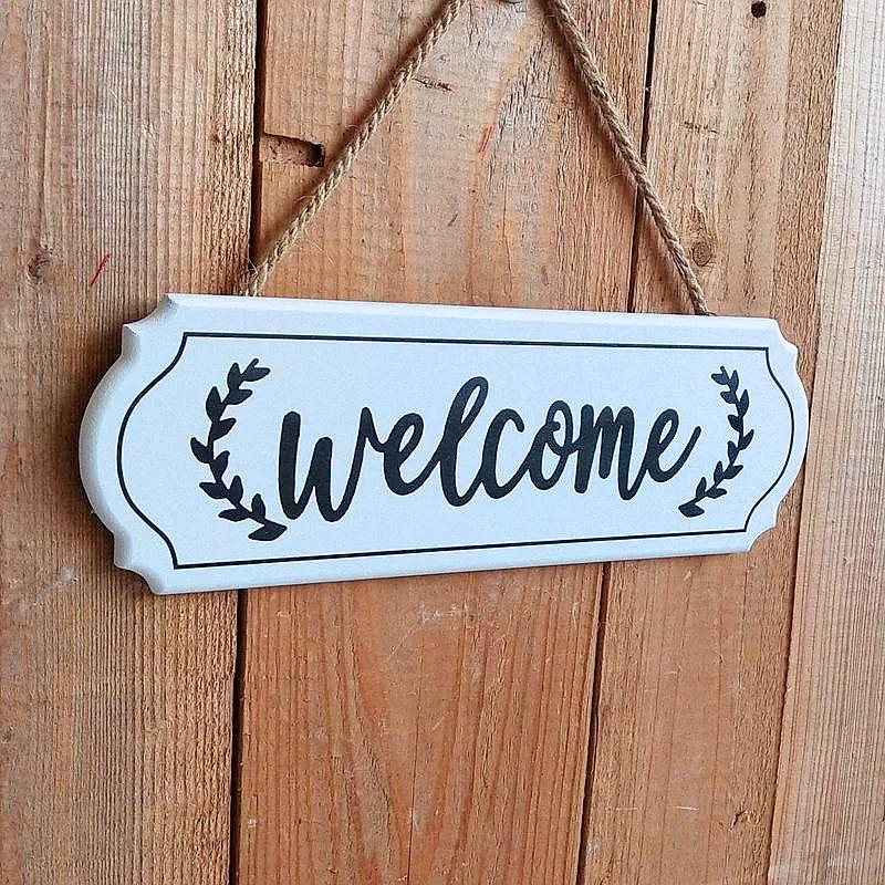 1pc Wooden Decorative Door Sign Simple for Door Wall Hanging