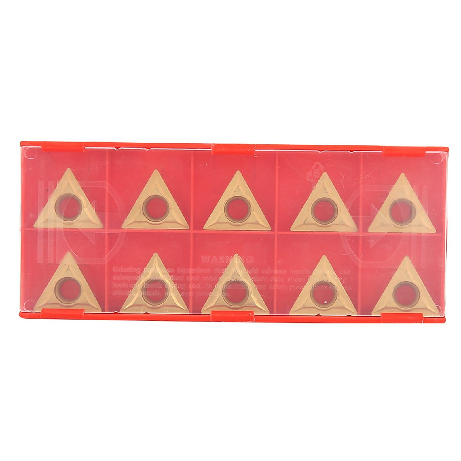 

10pcs TCMT 16T304 Triangular Tungsten Steel Carbide Blade Insert CNC Turning Tool