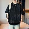 Zomer Mannenlos T-shirt met Korte Mouwen Mannen Casual T-shirt met Ronde Hals