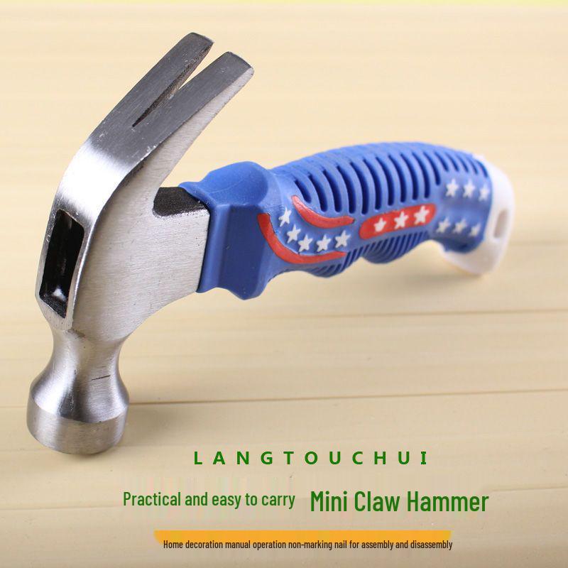 Goat Horn Multifunctional Mini Carpenter's Hammer with Nail Puller
