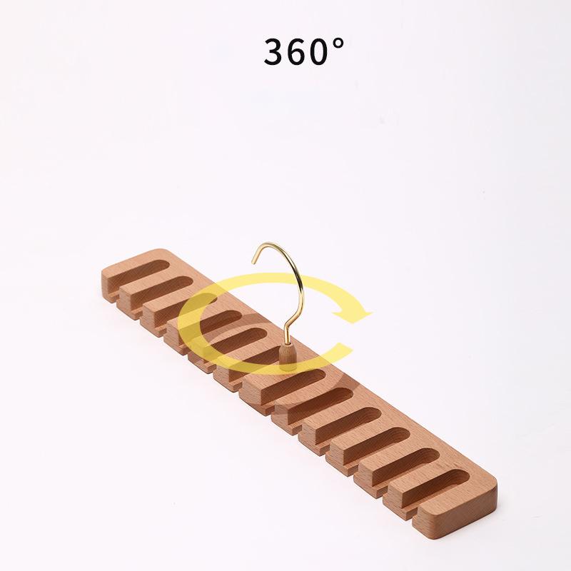 Belt Hanger For Closet Wooden Belts Organizer Belt Rack With 360 Rotation Swivel Hook Tie Display For Closet Door Wall New