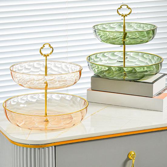 Practical Light Luxury Storing Wear-resistant Simple Round Household Fruit Plate Tray Home Supplies Snack Stand