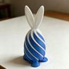 Spiral Cone 3D Printed Easter Bunny Decompression Easter Basket Stuffers Rotating Rabbit Egg Colorful Ornaments