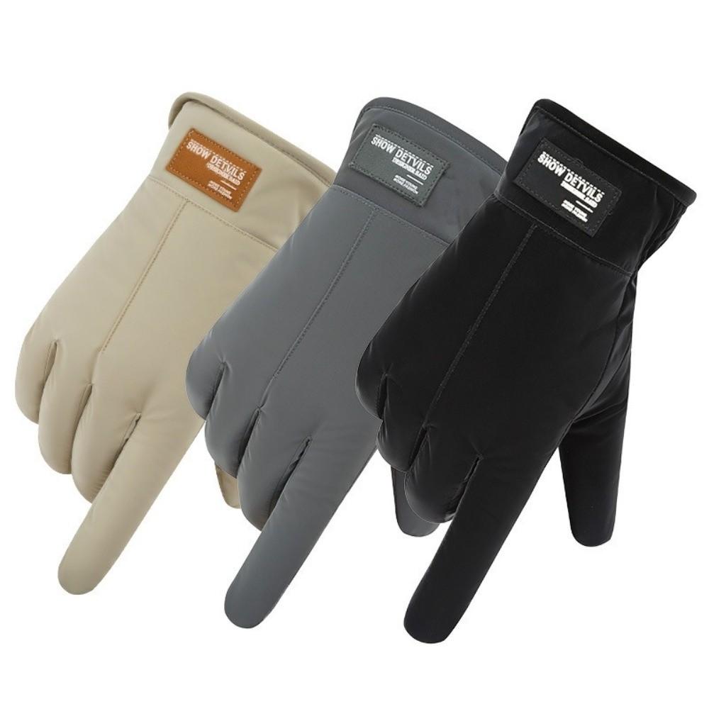 Fleece-lined Cycling Gloves Non-Slip Outdoor Sports Gloves Portable Full Finger Gloves