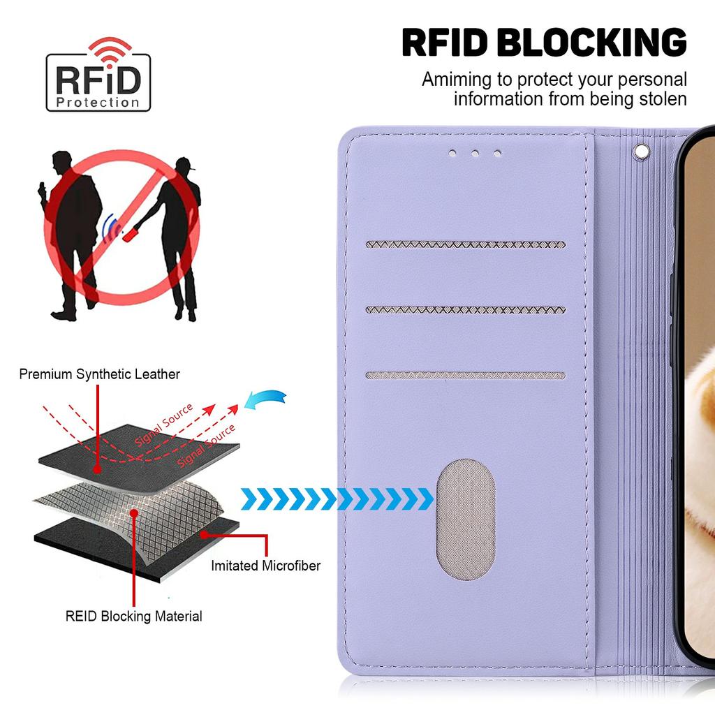 For Xiaomi Poco F7 Pro 5G/F7 Ultra 5G/Redmi K80 Pro 5G/K80 5G Case RFID Blocking Kitten Pattern TPU+PU Leather Phone Cover