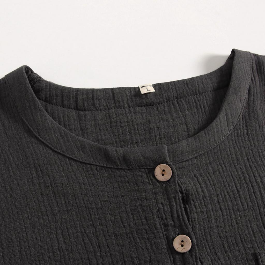 SISOFTLY Short Sleeve Length Front Top and Bottom Solid Cool and Perfect for Baby and Gifts Women's Pajamas, Double-Layered Gauze, 3/4 Pants, Opening,