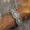 Bracciale Bohemien Aperto Retro con Accessorio Turchese Bangle Stiloso per Festival Musicali e Avventure di Viaggio