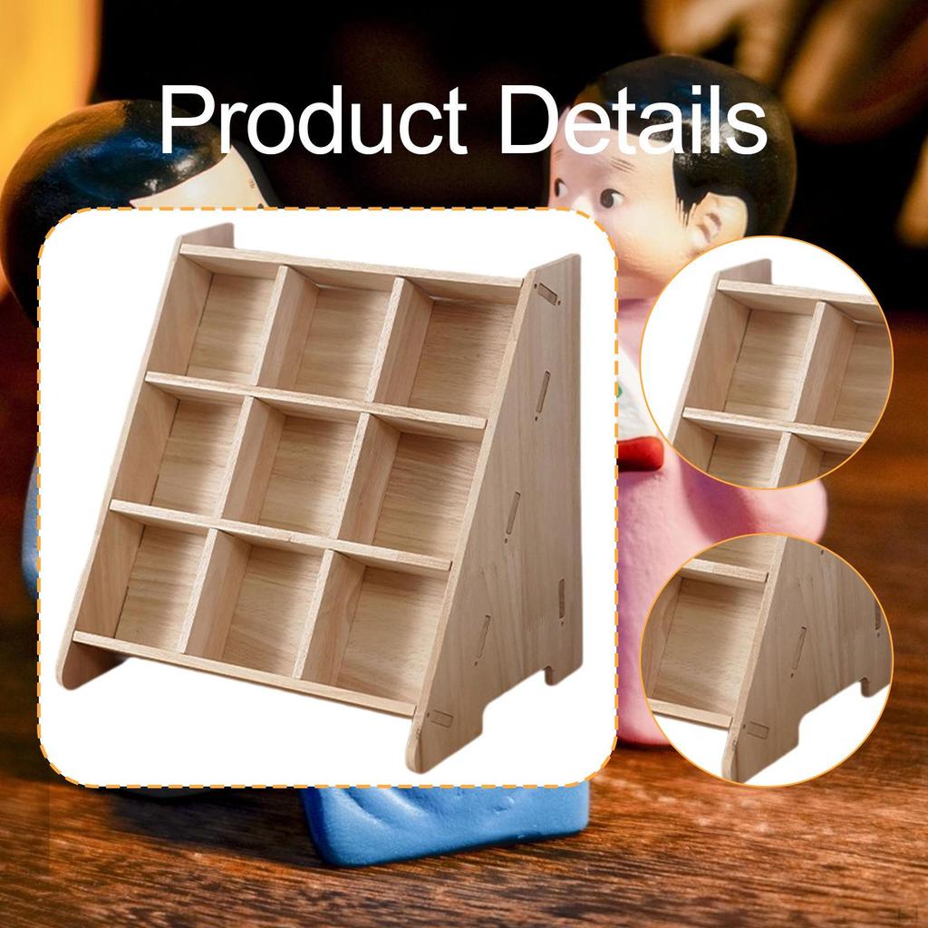 Collectible Display Case Shelves Multipurpose Wooden Storage Cabinet for Collectibles Dolls