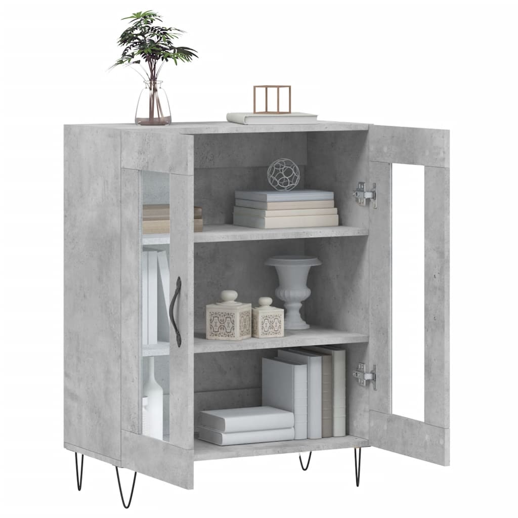 Sideboard Concrete Grey 69.5 x 34 x 90 cm Engineered Wood