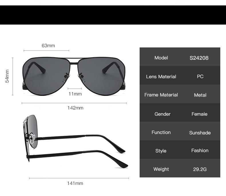 3pcs Retro Trend Oval Pilot Sunglasses Double Bridge Goggles Women Outdoor Metal Sun Glasses High Quality Classic UV400 Unisex