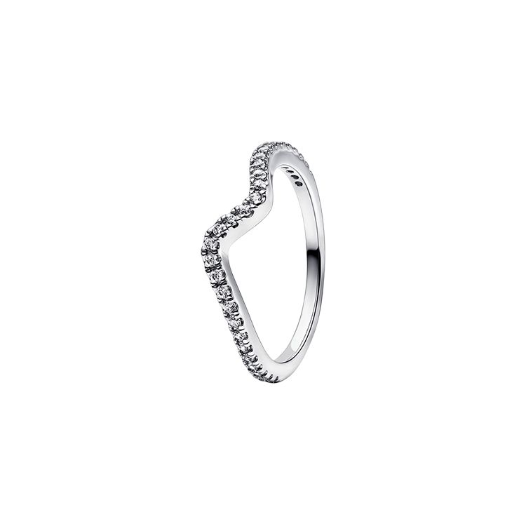 Pandora Timeless Shimmering Wave Ring Women rings Silver 192539C01 56