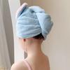 Dry Hair Cap Polyester Nylon Coral Fleece Absorbent Rabbit Ears Dry Hair Cap Towels Children's and Adults' Thickened Shower Caps