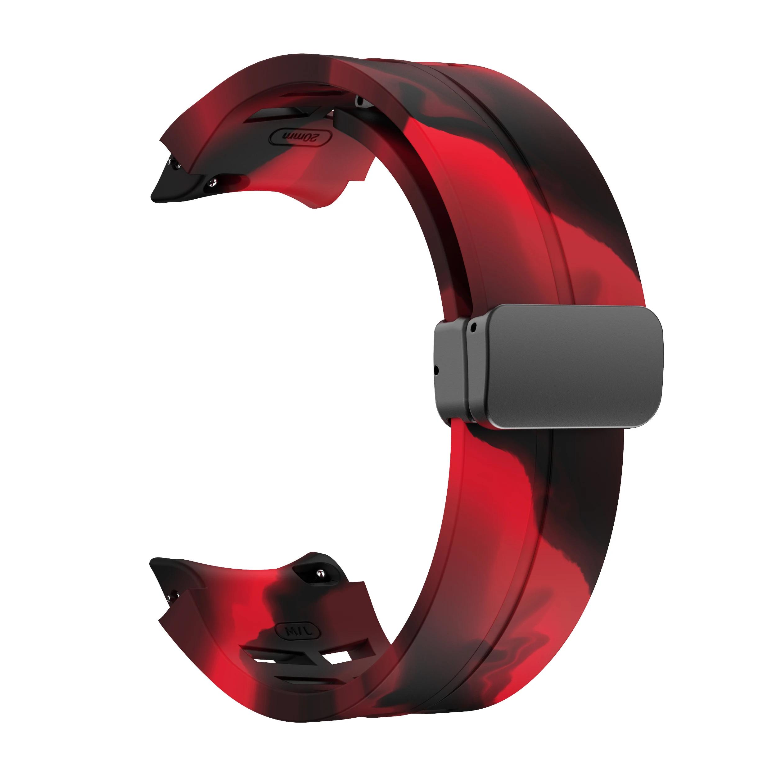 

Спортивный силиконовый ремешок для Samsung Galaxy Watch 7 6 4 44 мм 40 мм Магнитный браслет с кнопками для Galaxy Watch 6 Classic 43 47 мм часы 5 Pro 45 мм ремешок For Watch 6 Series