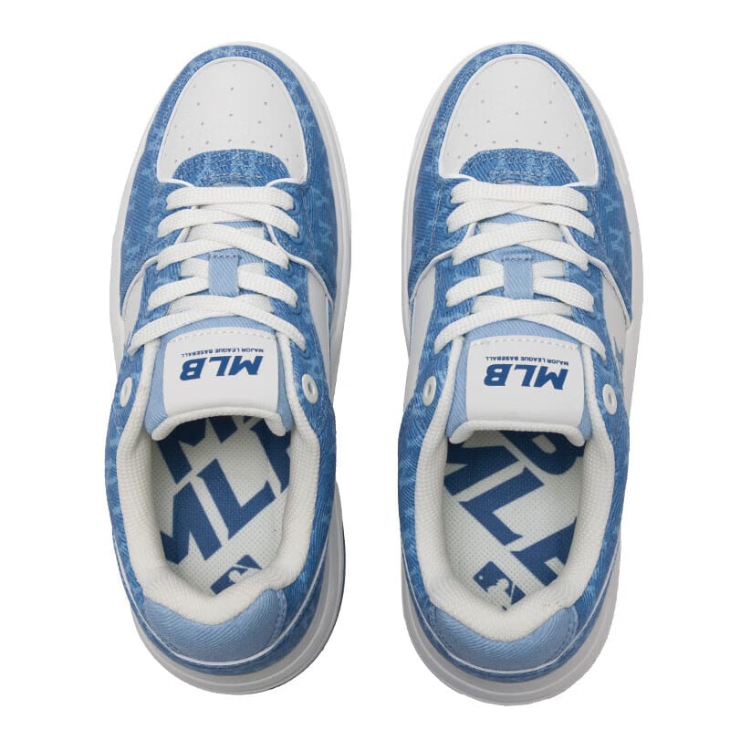 MLB Chunky Liner Height Increasing Low top Skateboard Shoes Unisex Blue 3ASXM016N-50BLD