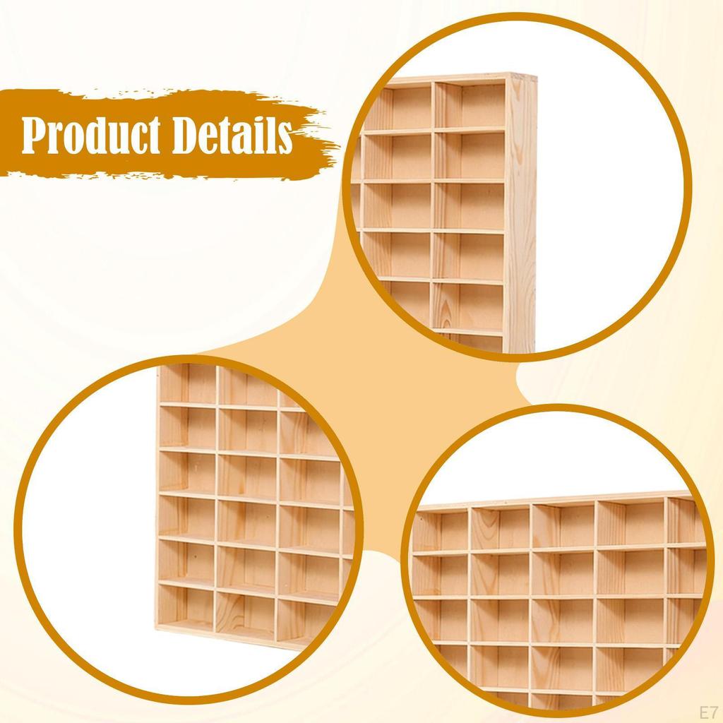 Wooden Toy Car Display Shelf Cabinet Home Party Gift Storage Rack Organizer Case for Farmhouse