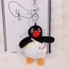 Cartoon Cute Cross-dressing Little Penguin Pendant Cute Plush Doll Holding Fish Keychain Decoration Gift
